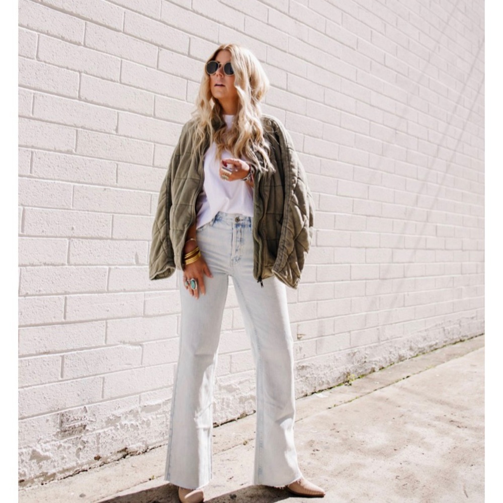 Free People high rise straight flare jeans 27